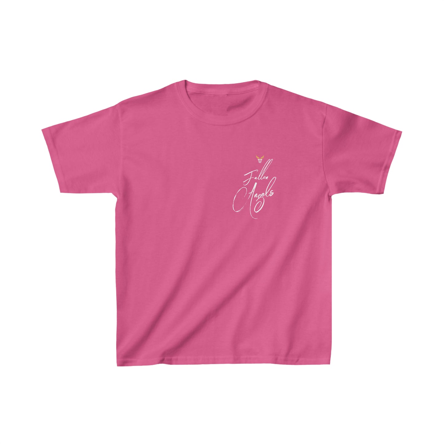ANGEL Kids T-shirt with Wings in Augmented Reality QR code that displays digital wings when pointed with the camera