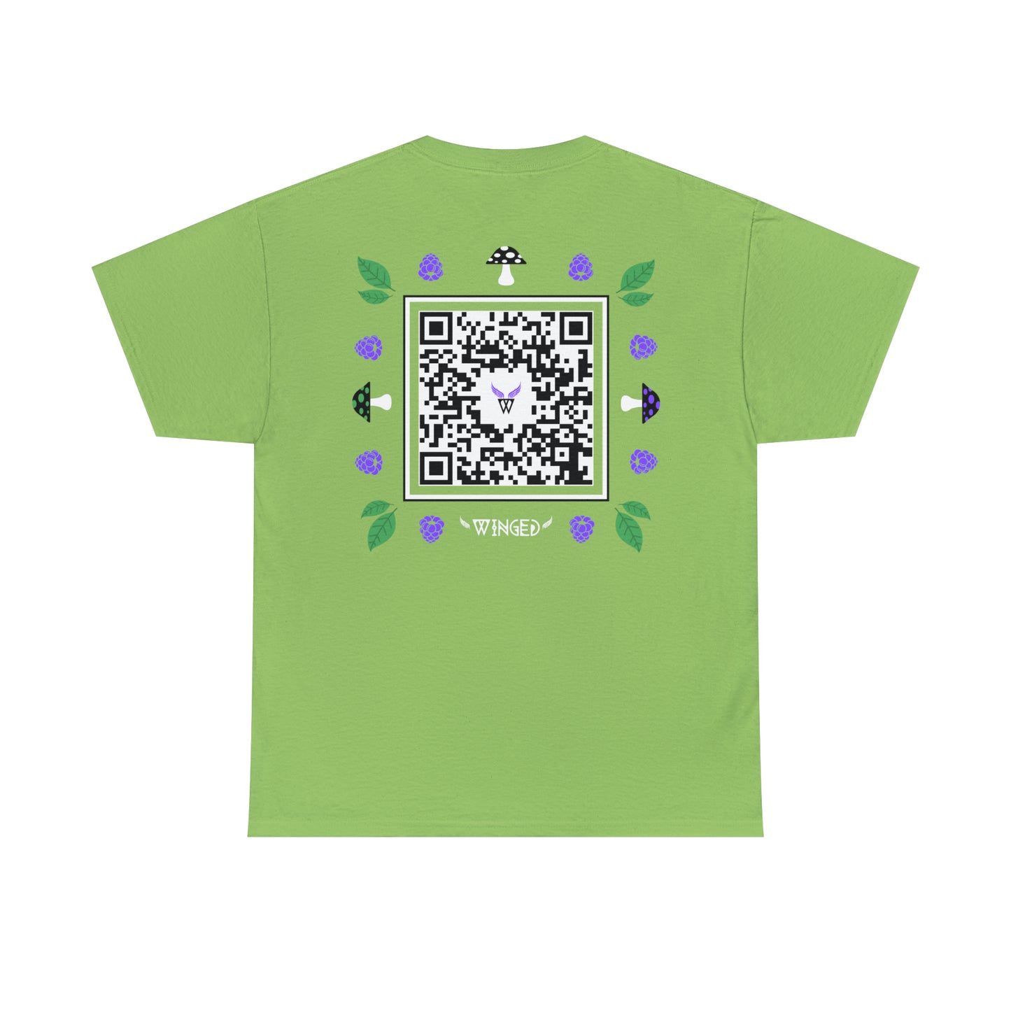 Augmented Reality T-shirt for adults with QR code that displays digital FAIRY wings when pointed with the camera New Trend in Digital Fashion