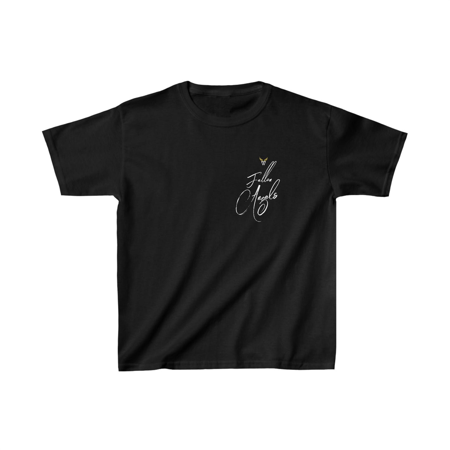 ANGEL Kids T-shirt with Wings in Augmented Reality QR code that displays digital wings when pointed with the camera