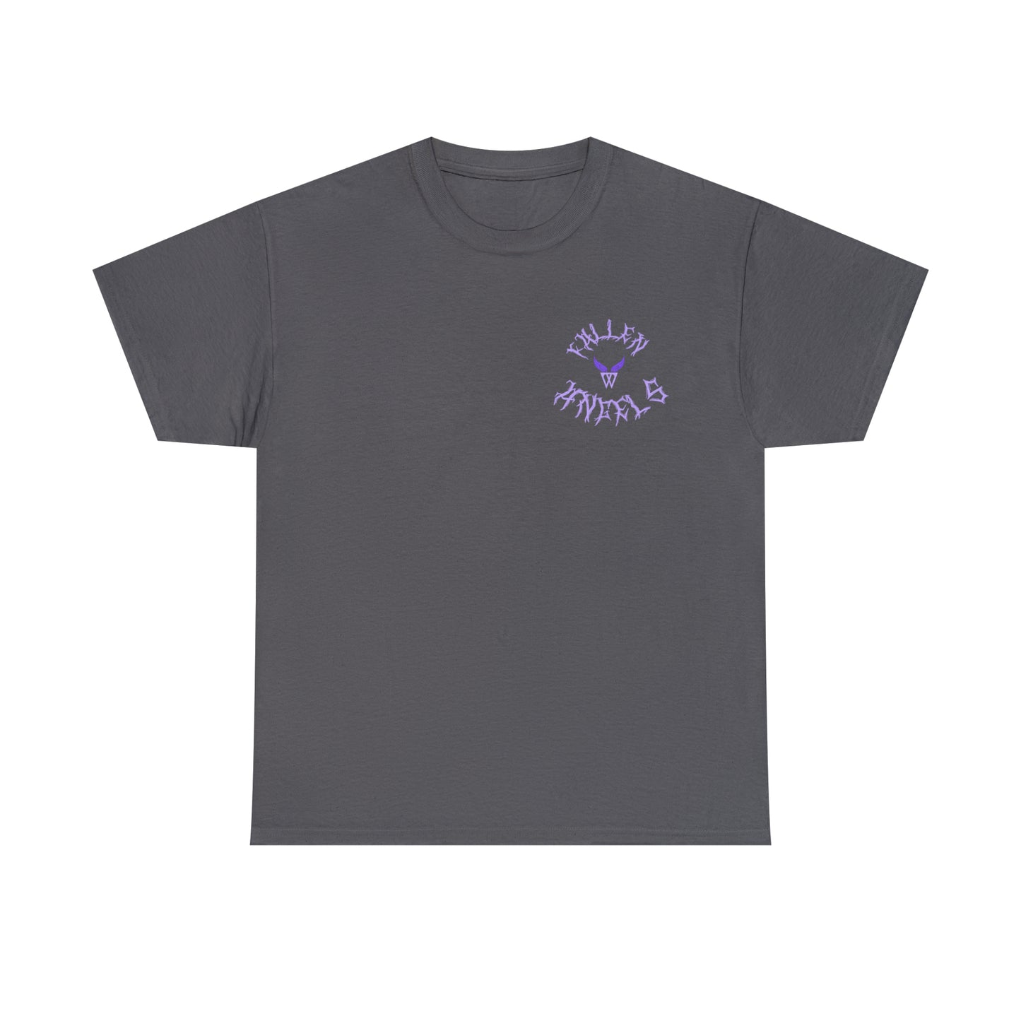 Augmented Reality T-shirt with wings for adults with QR code that displays digital DEMON wings when pointed with the camera New Trend in Digital Fashion