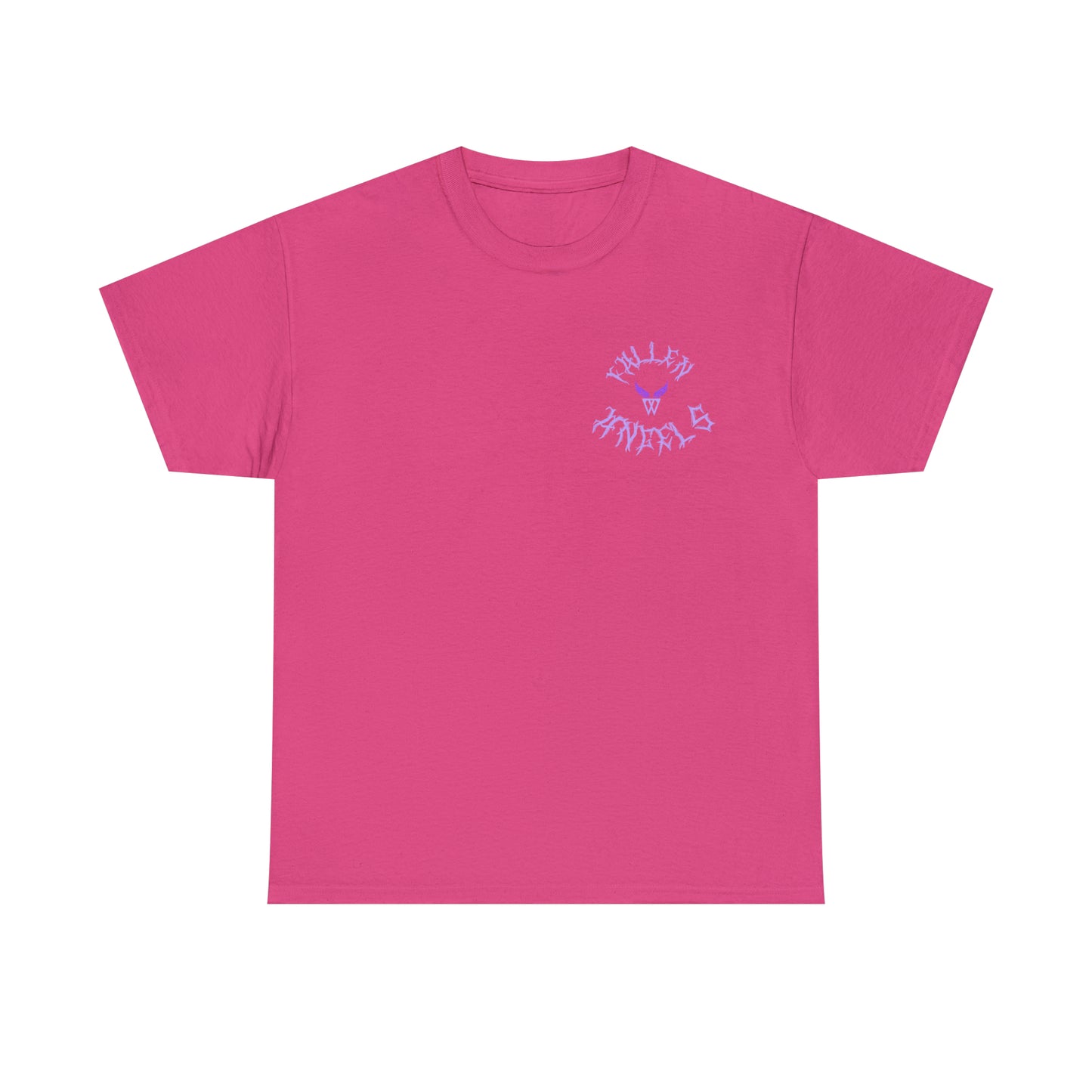 Augmented Reality T-shirt with wings for adults with QR code that displays digital DEMON wings when pointed with the camera New Trend in Digital Fashion