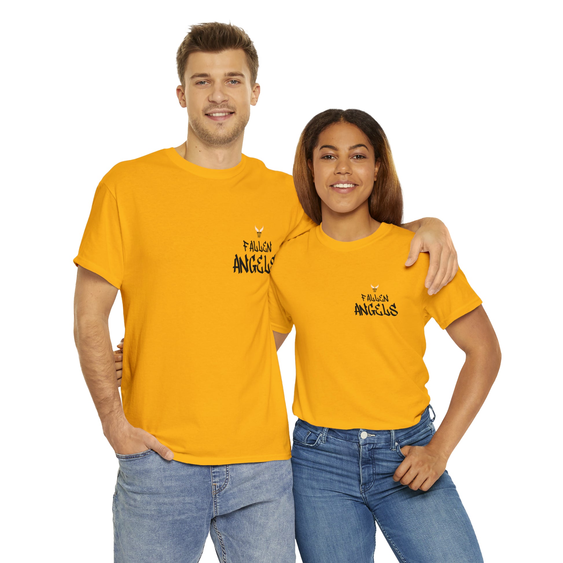 Augmented Reality T-shirt for adults with QR code that displays digital ROBOT wings when pointed with the camera New Trend in Digital Fashion couple