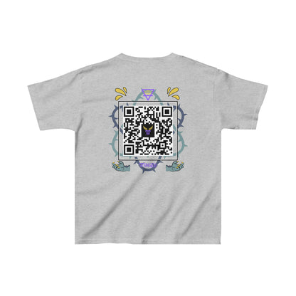 DRAGON Kids T-shirt with Wings in Augmented Reality QR code that displays digital wings when pointed with the camera