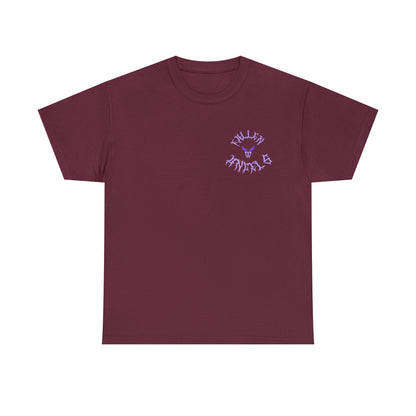 Augmented Reality T-shirt with wings for adults with QR code that displays digital DEMON wings when pointed with the camera New Trend in Digital Fashion