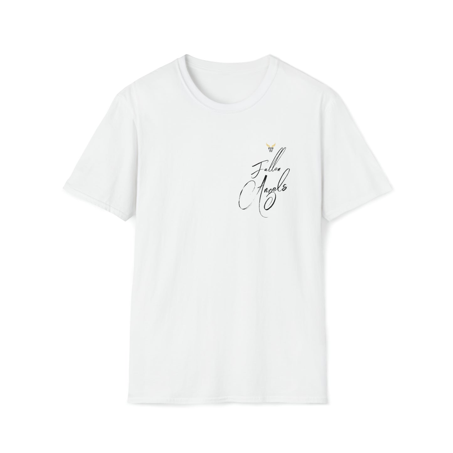 Augmented Reality T-shirt for adults with QR code that displays digital ANGEL wings when pointed with the camera New Trend in Digital Fashion