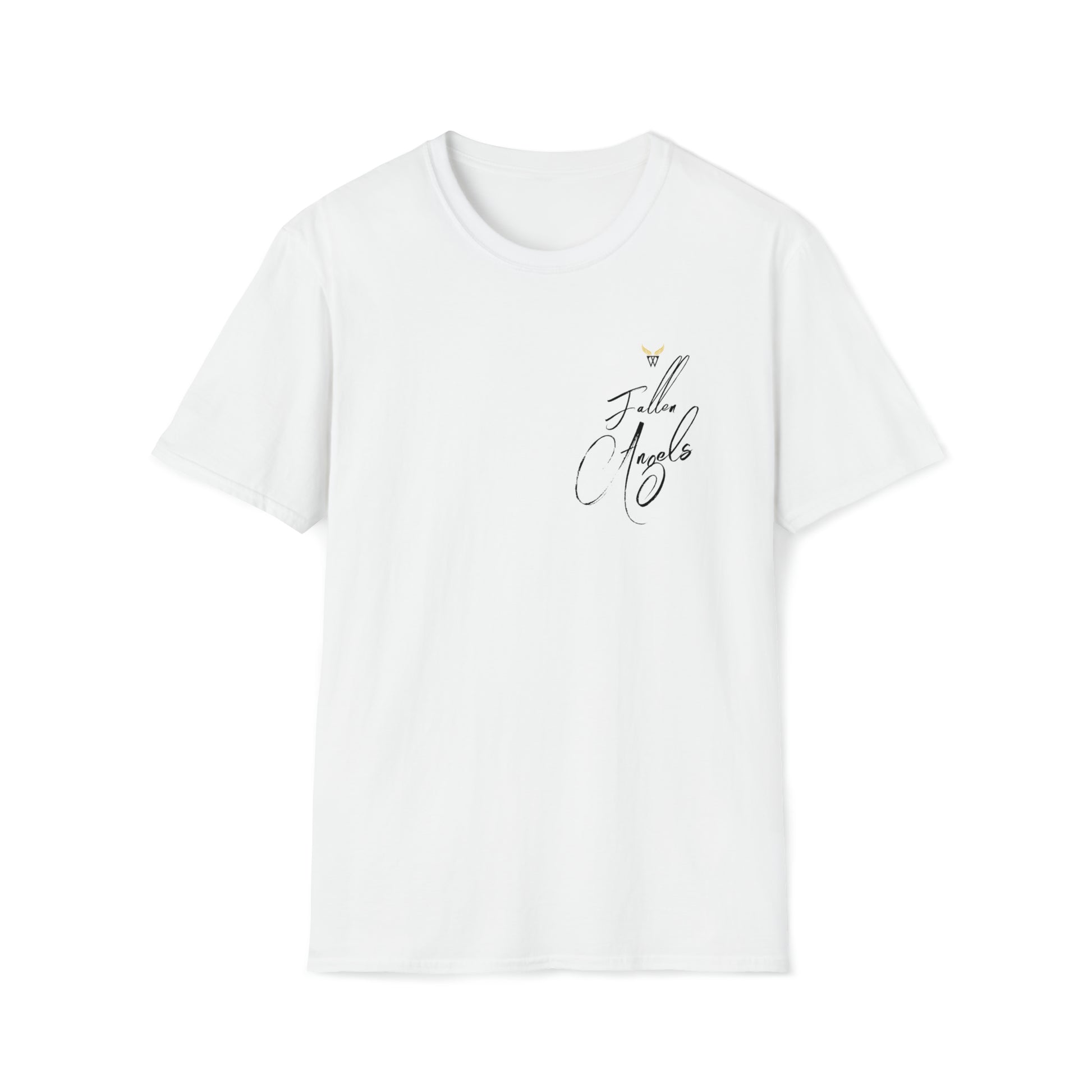 Augmented Reality T-shirt for adults with QR code that displays digital ANGEL wings when pointed with the camera New Trend in Digital Fashion