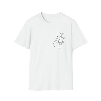 Augmented Reality T-shirt for adults with QR code that displays digital ANGEL wings when pointed with the camera New Trend in Digital Fashion