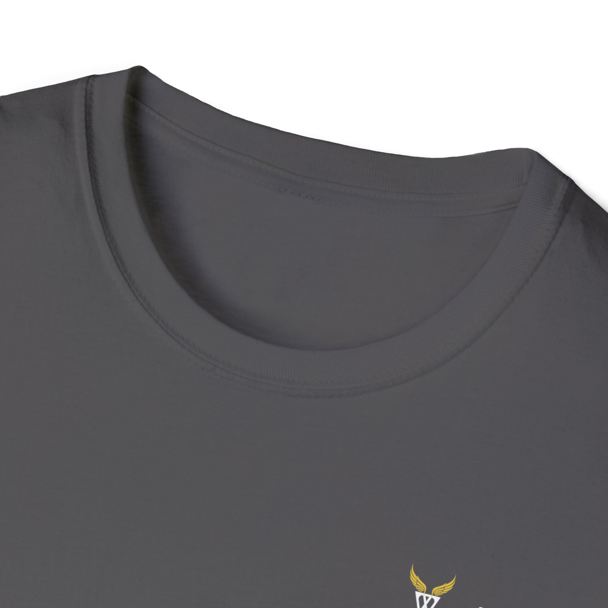 Augmented Reality T-shirt for adults with QR code that displays digital ANGEL wings when pointed with the camera New Trend in Digital Fashion