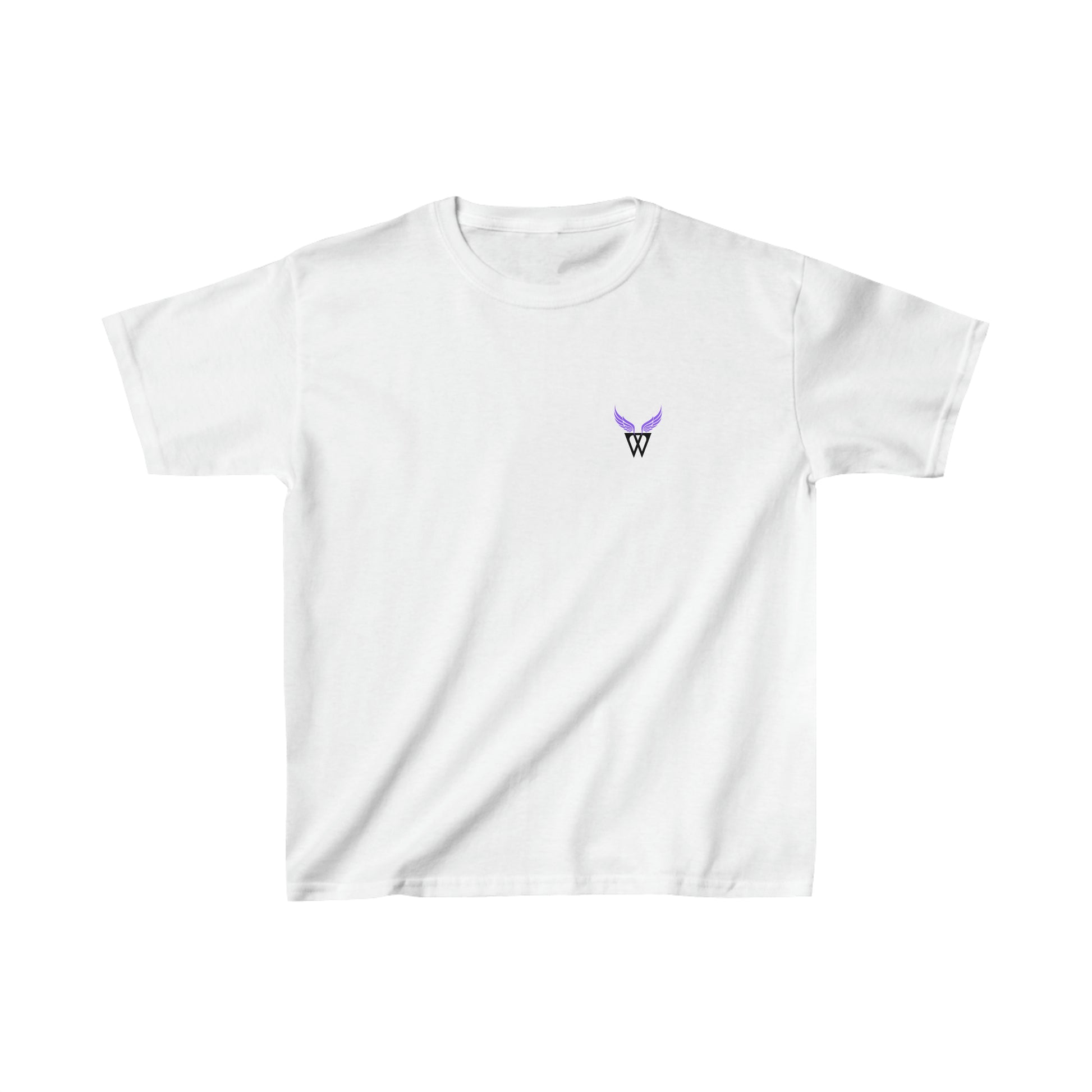 FAIRY Kids T-shirt with Wings in Augmented Reality QR code that displays digital wings when pointed with the camera