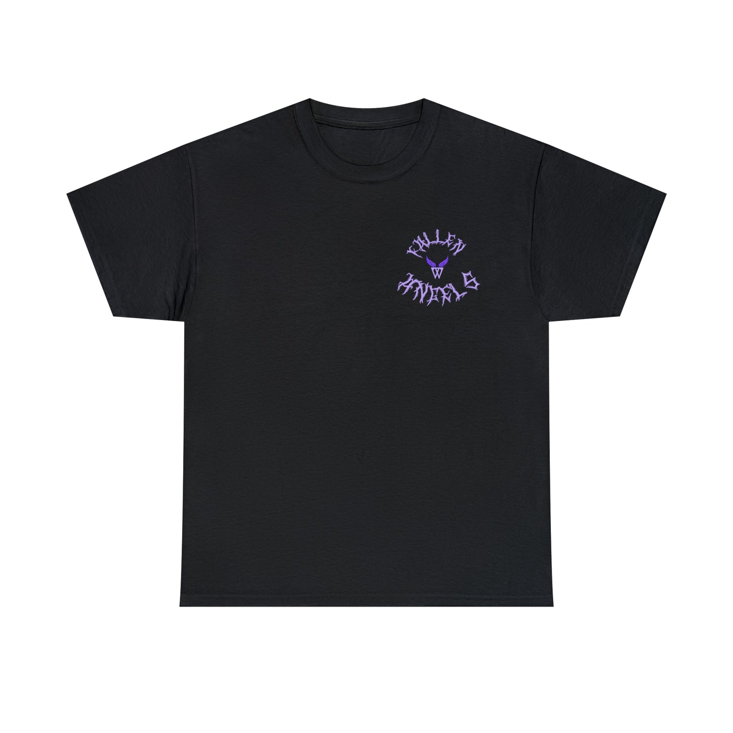 Augmented Reality T-shirt with wings for adults with QR code that displays digital DEMON wings when pointed with the camera New Trend in Digital Fashion