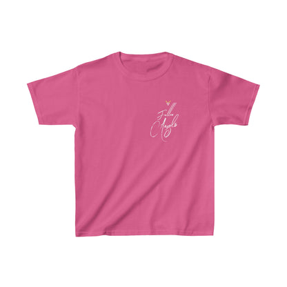 ANGEL Kids T-shirt with Wings in Augmented Reality QR code that displays digital wings when pointed with the camera