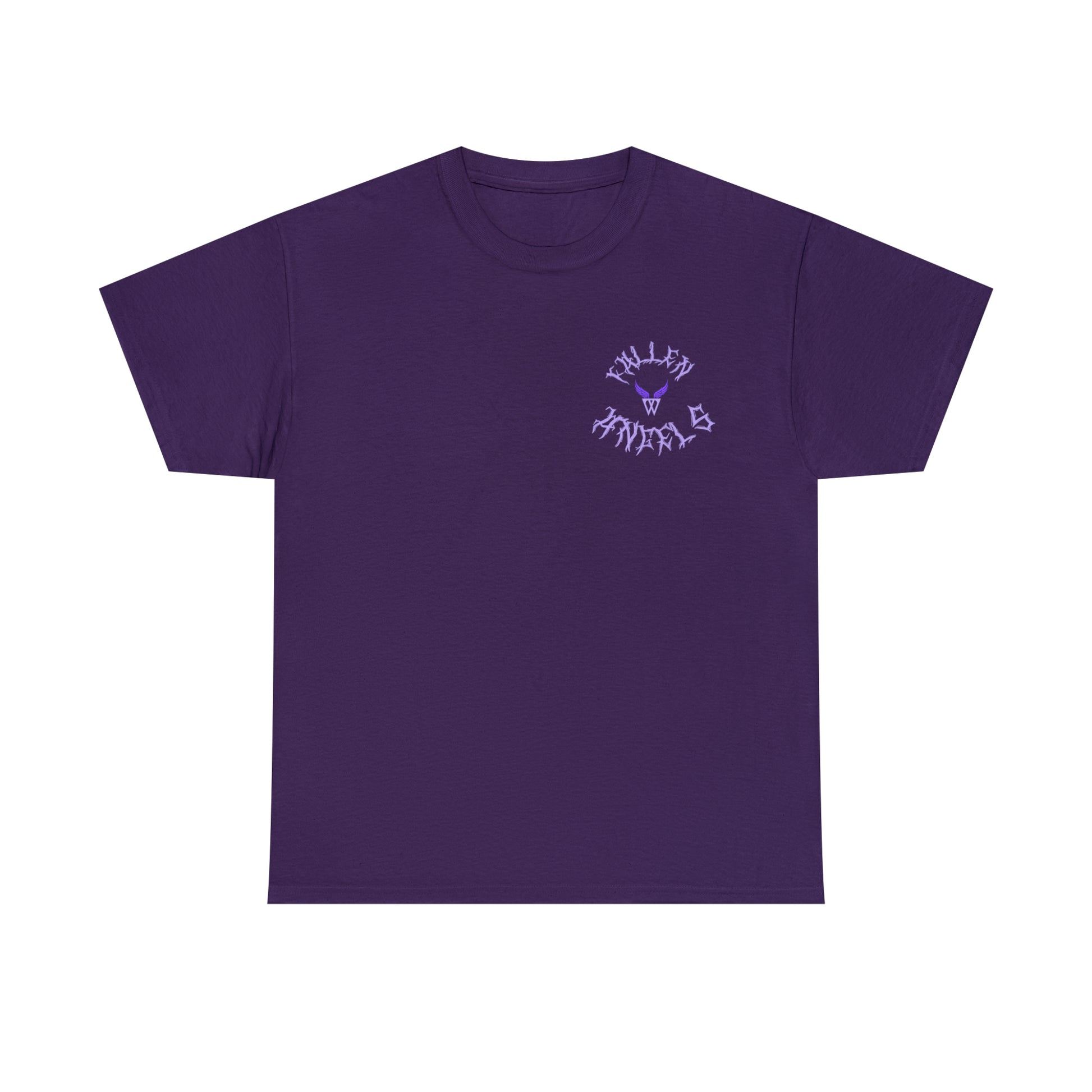 Augmented Reality T-shirt with wings for adults with QR code that displays digital DEMON wings when pointed with the camera New Trend in Digital Fashion