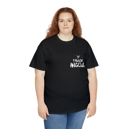 Augmented Reality T-shirt for adults with QR code that displays digital ROBOT wings when pointed with the camera New Trend in Digital Fashion woman