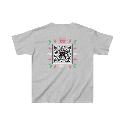 PHOENIX Kids T-shirt with Wings in Augmented Reality QR code that displays digital wings when pointed with the camera