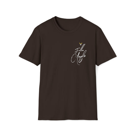 Augmented Reality T-shirt for adults with QR code that displays digital ANGEL wings when pointed with the camera New Trend in Digital Fashion