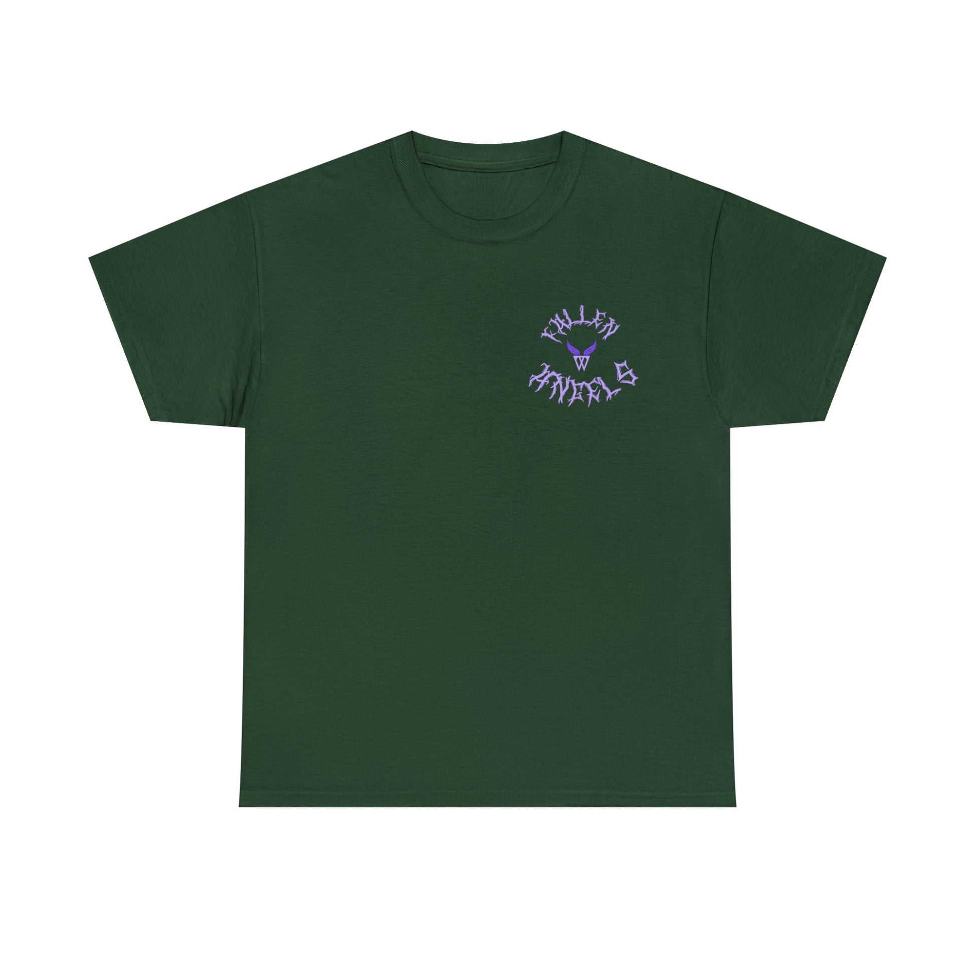 Augmented Reality T-shirt with wings for adults with QR code that displays digital DEMON wings when pointed with the camera New Trend in Digital Fashion