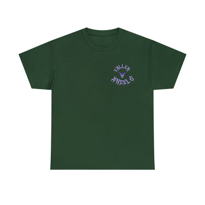 Augmented Reality T-shirt with wings for adults with QR code that displays digital DEMON wings when pointed with the camera New Trend in Digital Fashion