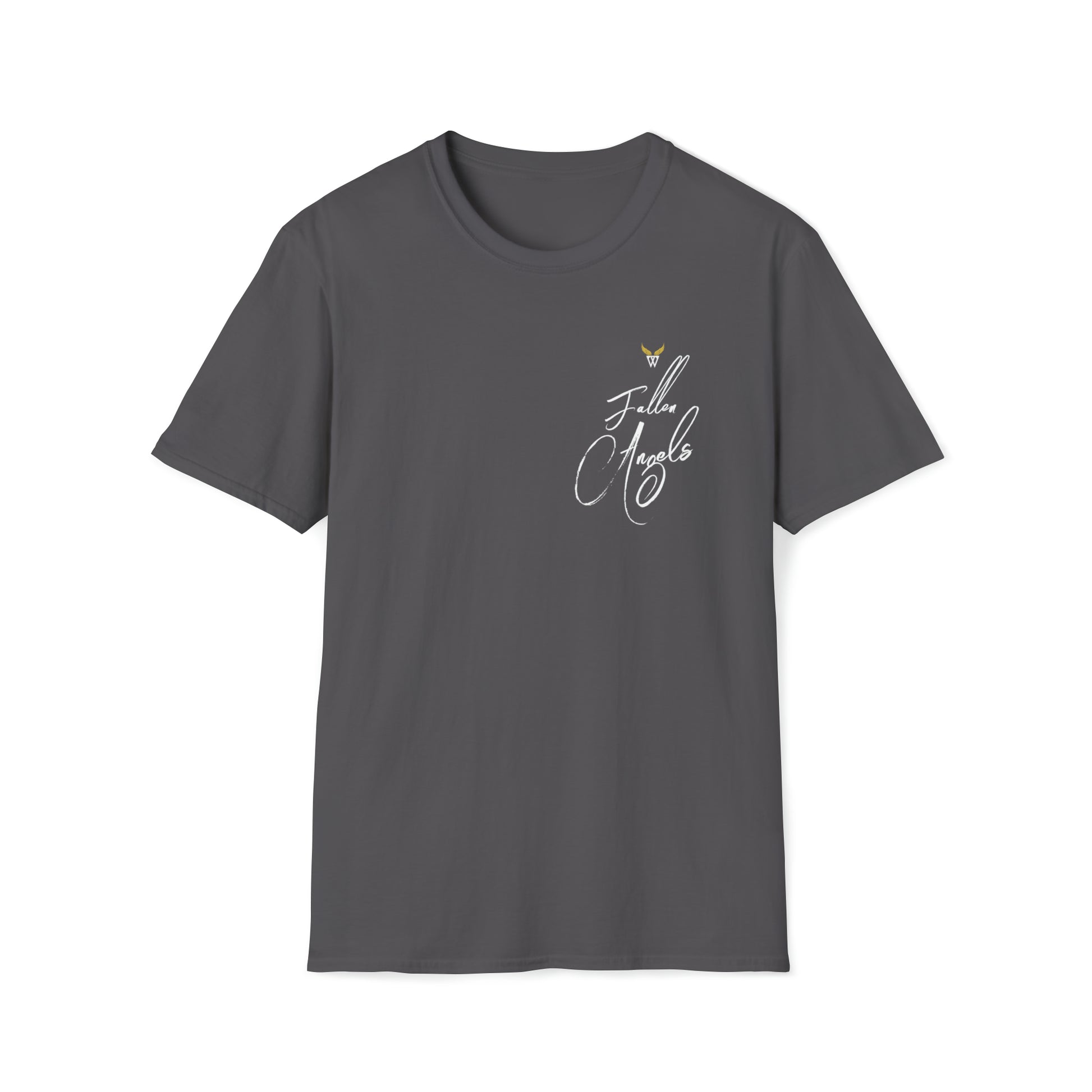 Augmented Reality T-shirt for adults with QR code that displays digital ANGEL wings when pointed with the camera New Trend in Digital Fashion