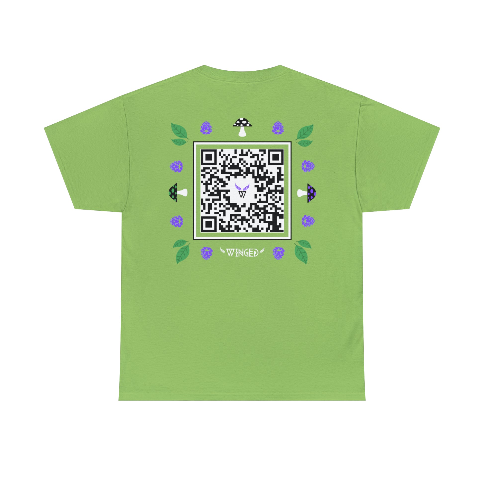 Augmented Reality T-shirt for adults with QR code that displays digital FAIRY wings when pointed with the camera New Trend in Digital Fashion