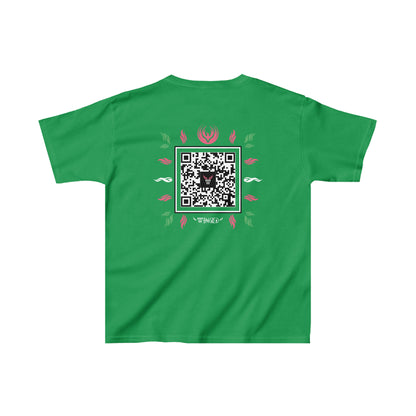 PHOENIX Kids T-shirt with Wings in Augmented Reality QR code that displays digital wings when pointed with the camera