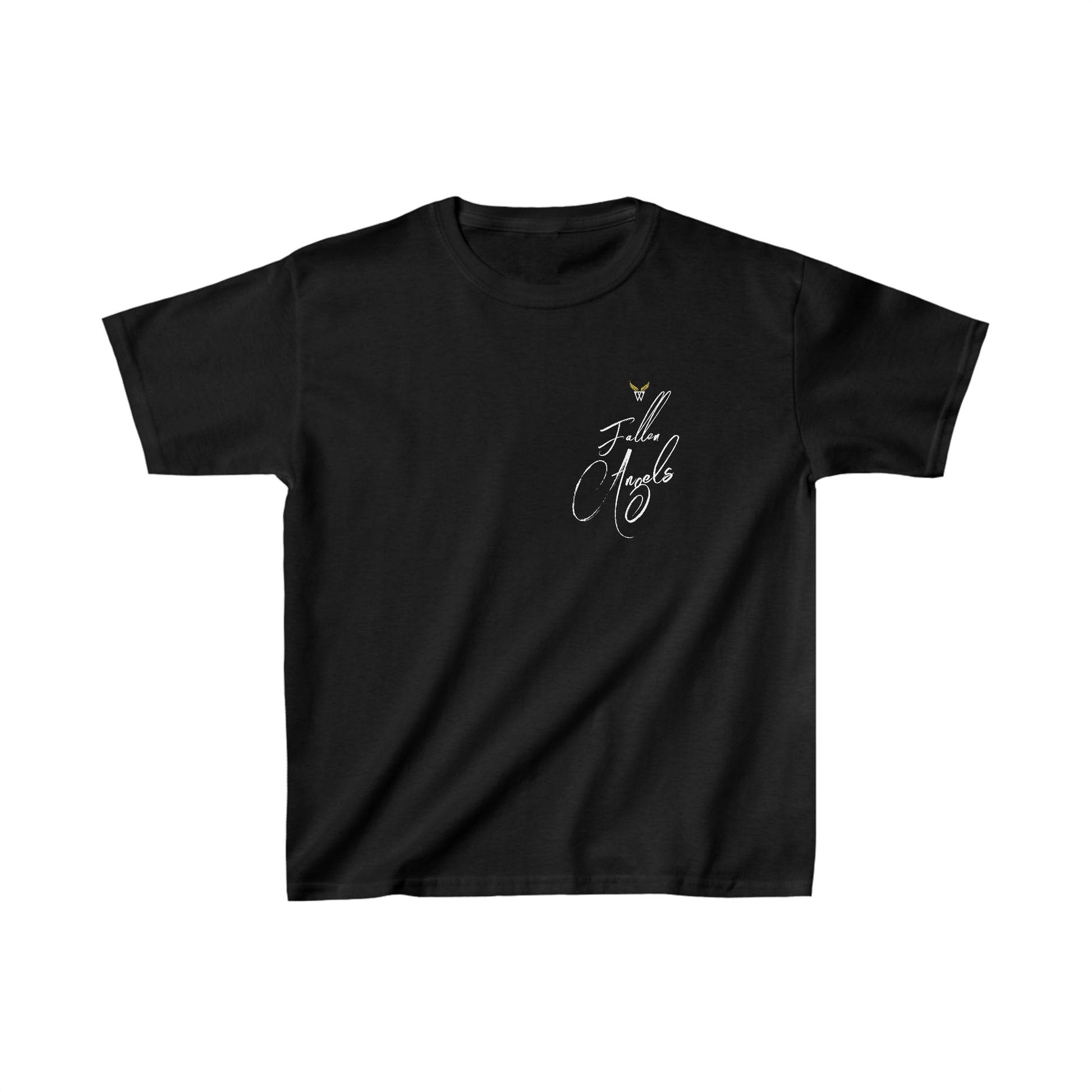 ANGEL Kids T-shirt with Wings in Augmented Reality QR code that displays digital wings when pointed with the camera