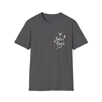 Augmented Reality T-shirt with Phoenix Wings for adults with QR code that displays digital wings when pointed with the camera New Trend in Digital Fashion