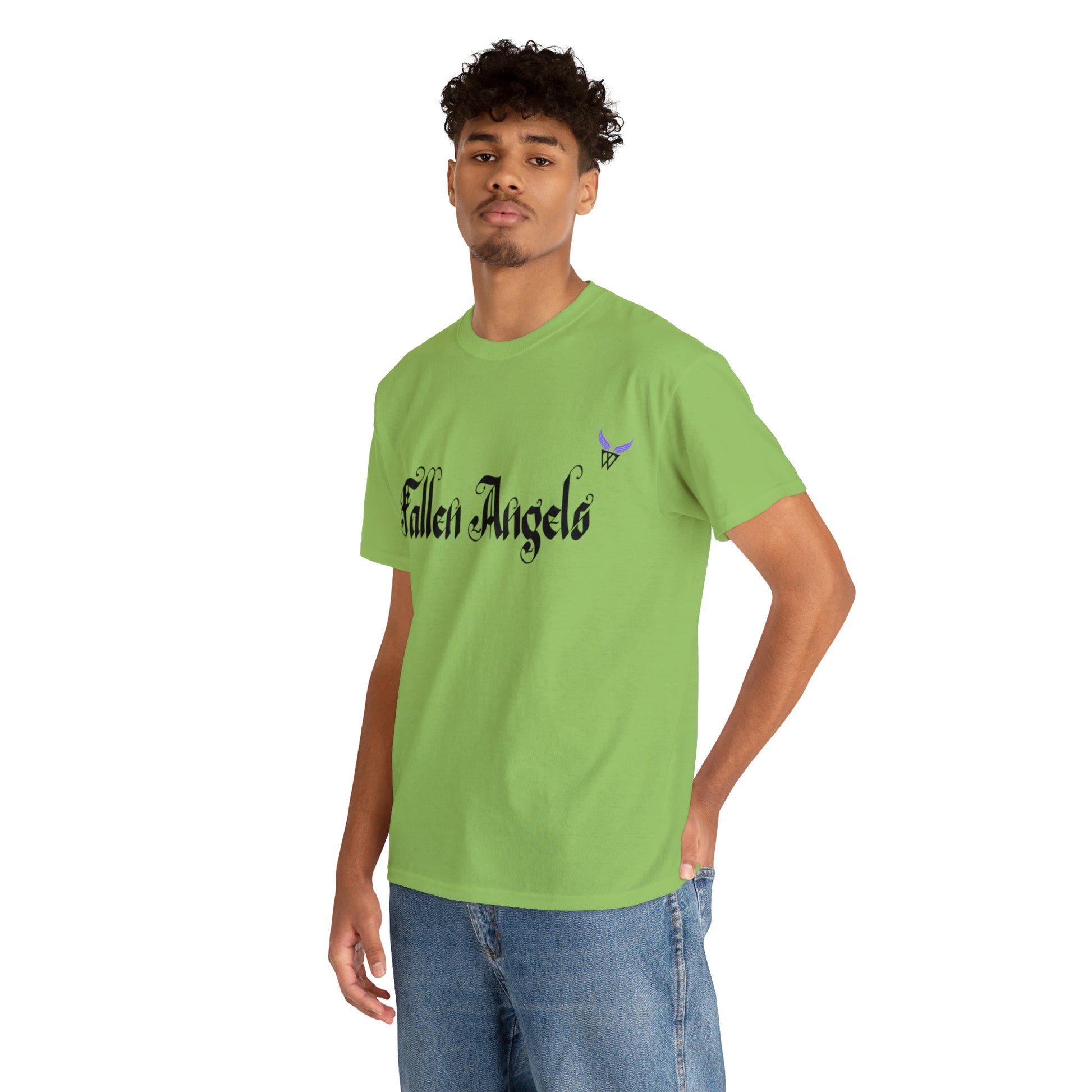 Augmented Reality T-shirt for adults with QR code that displays digital FAIRY wings when pointed with the camera New Trend in Digital Fashion man