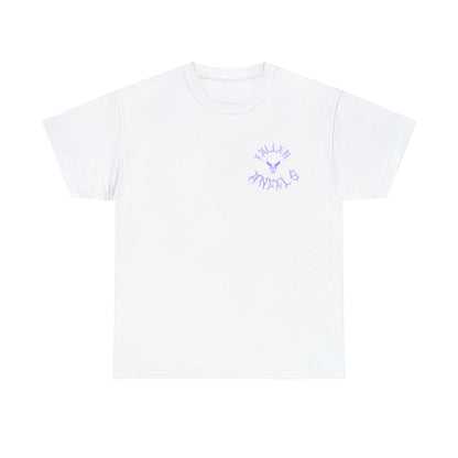 Augmented Reality T-shirt with wings for adults with QR code that displays digital DEMON wings when pointed with the camera New Trend in Digital Fashion