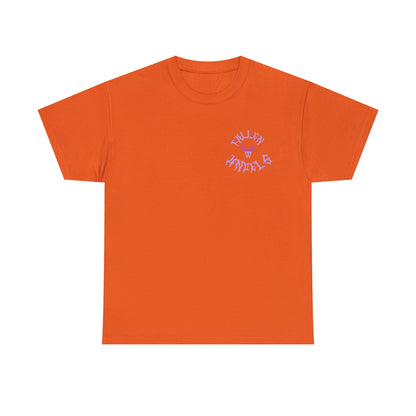 Augmented Reality T-shirt with wings for adults with QR code that displays digital DEMON wings when pointed with the camera New Trend in Digital Fashion