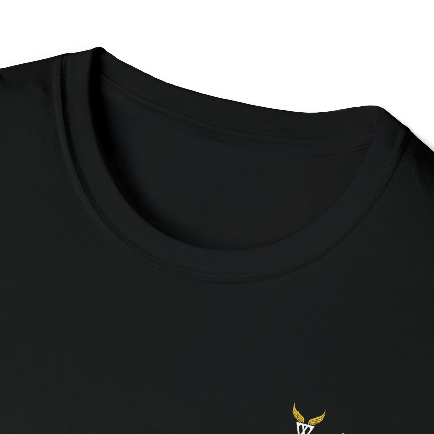 Augmented Reality T-shirt for adults with QR code that displays digital ANGEL wings when pointed with the camera New Trend in Digital Fashion