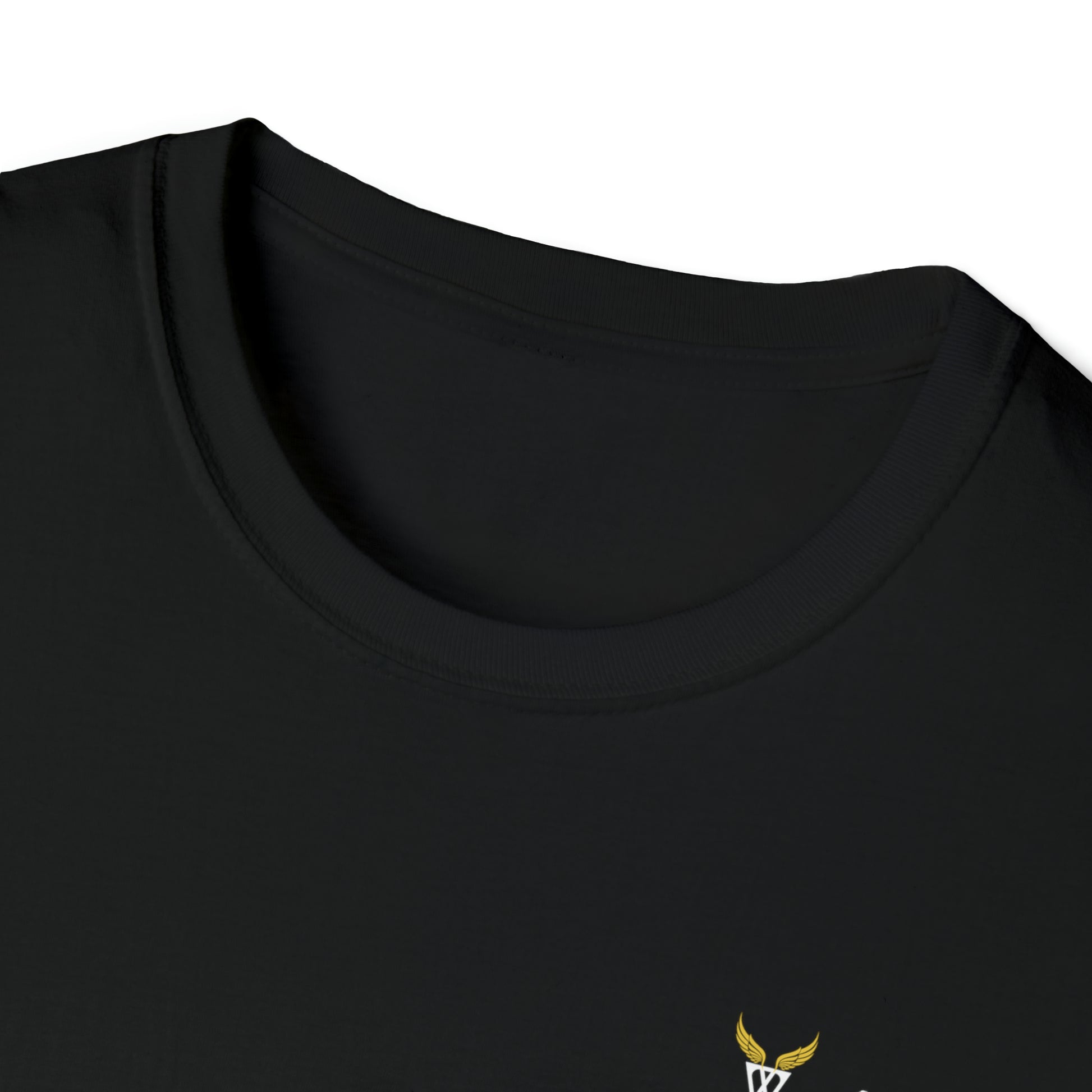 Augmented Reality T-shirt for adults with QR code that displays digital ANGEL wings when pointed with the camera New Trend in Digital Fashion