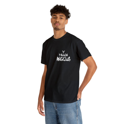 Augmented Reality T-shirt for adults with QR code that displays digital ROBOT wings when pointed with the camera New Trend in Digital Fashion man